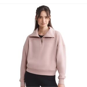 RHONE Women's Rose Dust Half-Zip Sweatshirt
